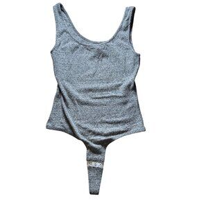 Madewell Tank Thong Bodysuit Women's Size Small in Gray NWT AD007